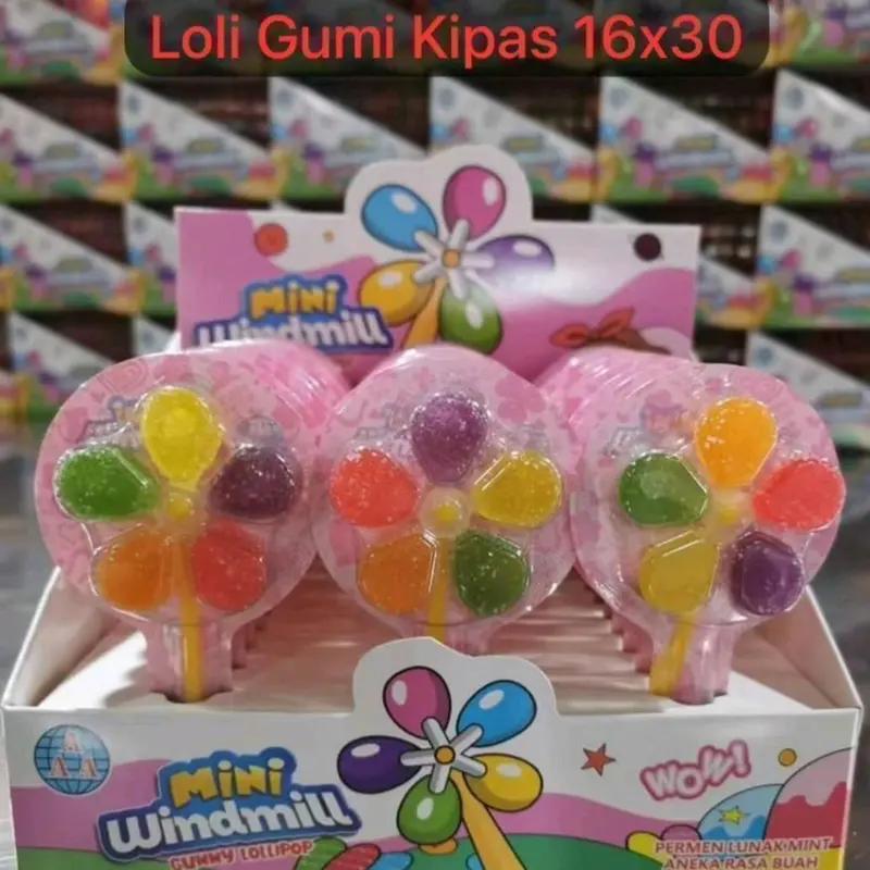 Lollipop Gummy Permen Lunak Kincir Lolipop Candy Snack 1