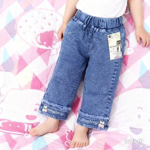 Celana jeans kulot anak perempuan viral 2026 celana untuk anak usia 1-10 tahun Fashion anak perempuan celana panjang import