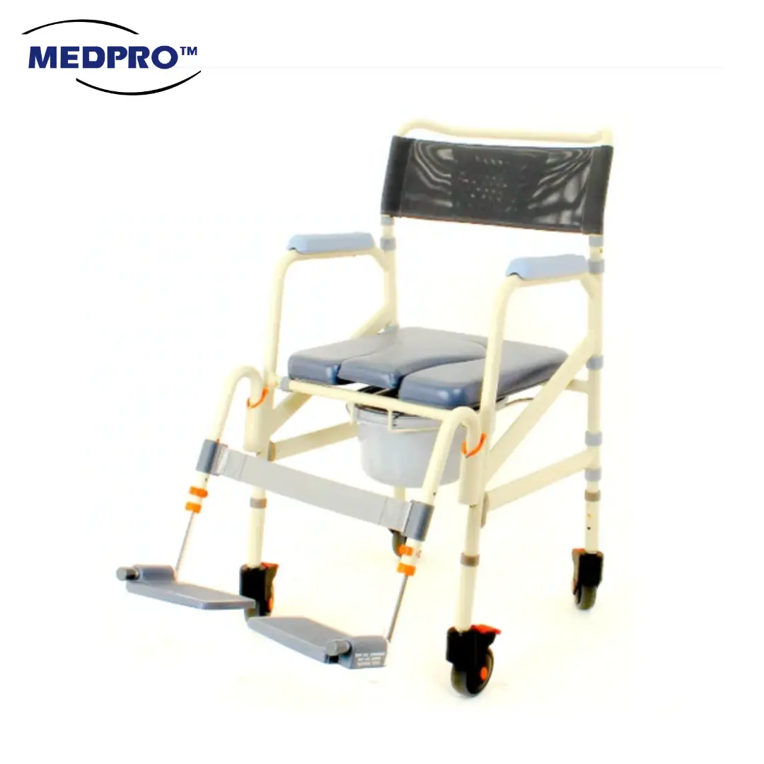 SHOWERBUDDY FOLDABLE MOBILE SHOWER COMMODE CHAIR