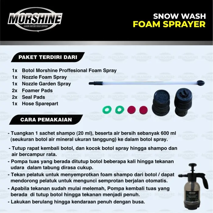 Sprayer Alat Semprot Salju Cuci Motor Mobil Snow Wash Manual Premium 2L Pompa Car 5