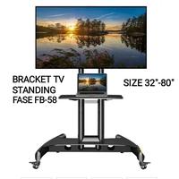 Promo Bracket TV Standing 32-80 Inch dengan Rak DVD & 4 Roda Mobile TV ...