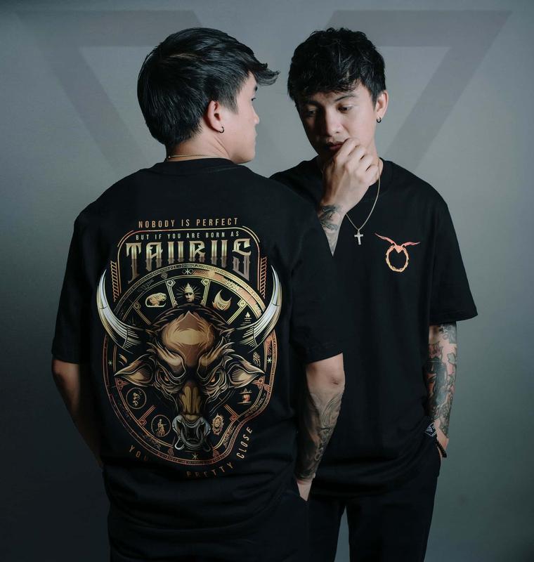 Kaos Zodiak terbaru, gaya streetwear, modis dan trendi, bahan katun, unisex untuk pria dan wanita. 1