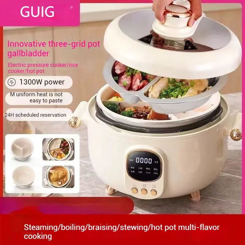 GUIG Electric steamer slow cooker ceramic pot  slow cooker rice cooker pressure cooker cooker egg cooker steamer cooker ninja multi cooker rice cooker mini portable cooker small rice cookerHigh-end electric steamer