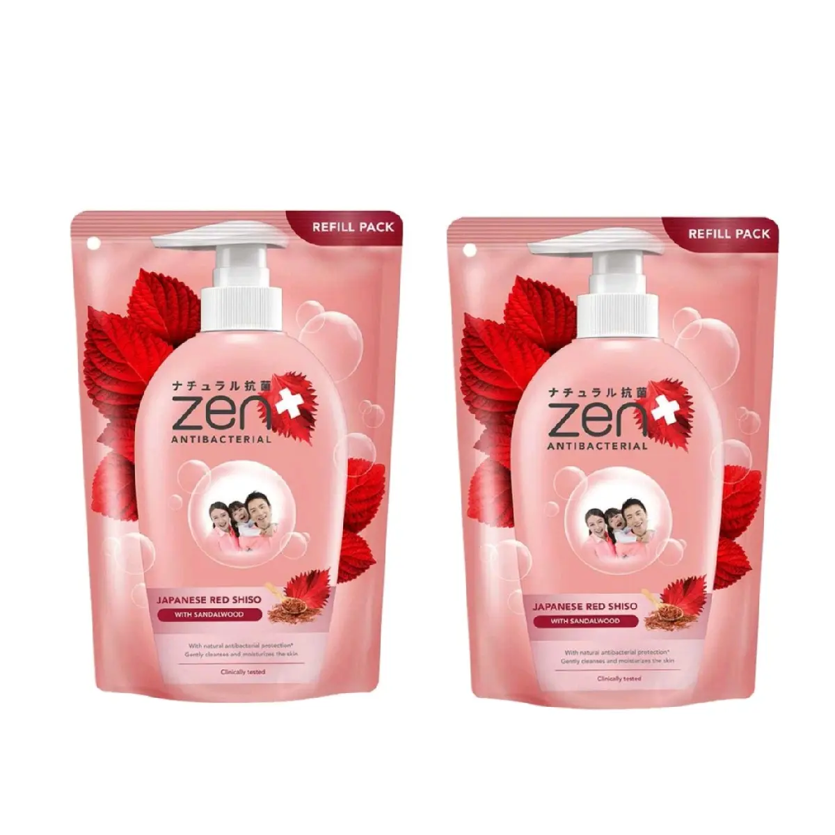 (PAKET ISI 2) ZEN Antibacterial Japanese Red Shiso Refill 400ml