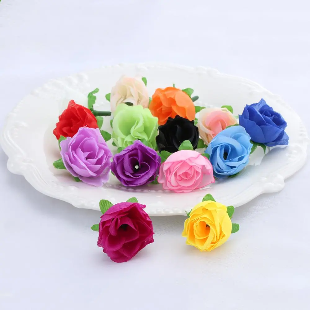 20/50pcs DIY Craft Mother's Day Gifts Beautiful Fake Bouquet Artificial Rose Wedding Decoration Flower Heads
