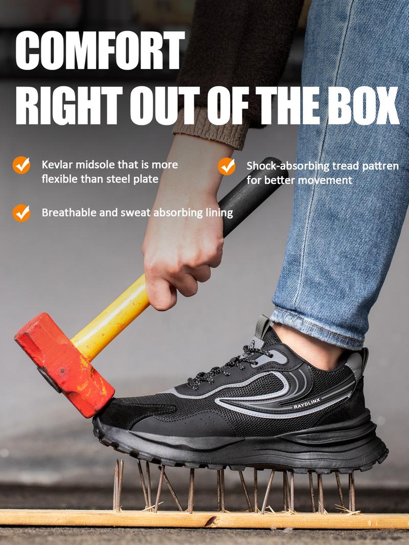 Product Introduction of Steel Toe Shoes for Men Women Comfortable Safety Shoes Lightweight Breathable Working Sneakers Indestructible Construction Work Shoes Boy Footwear 3