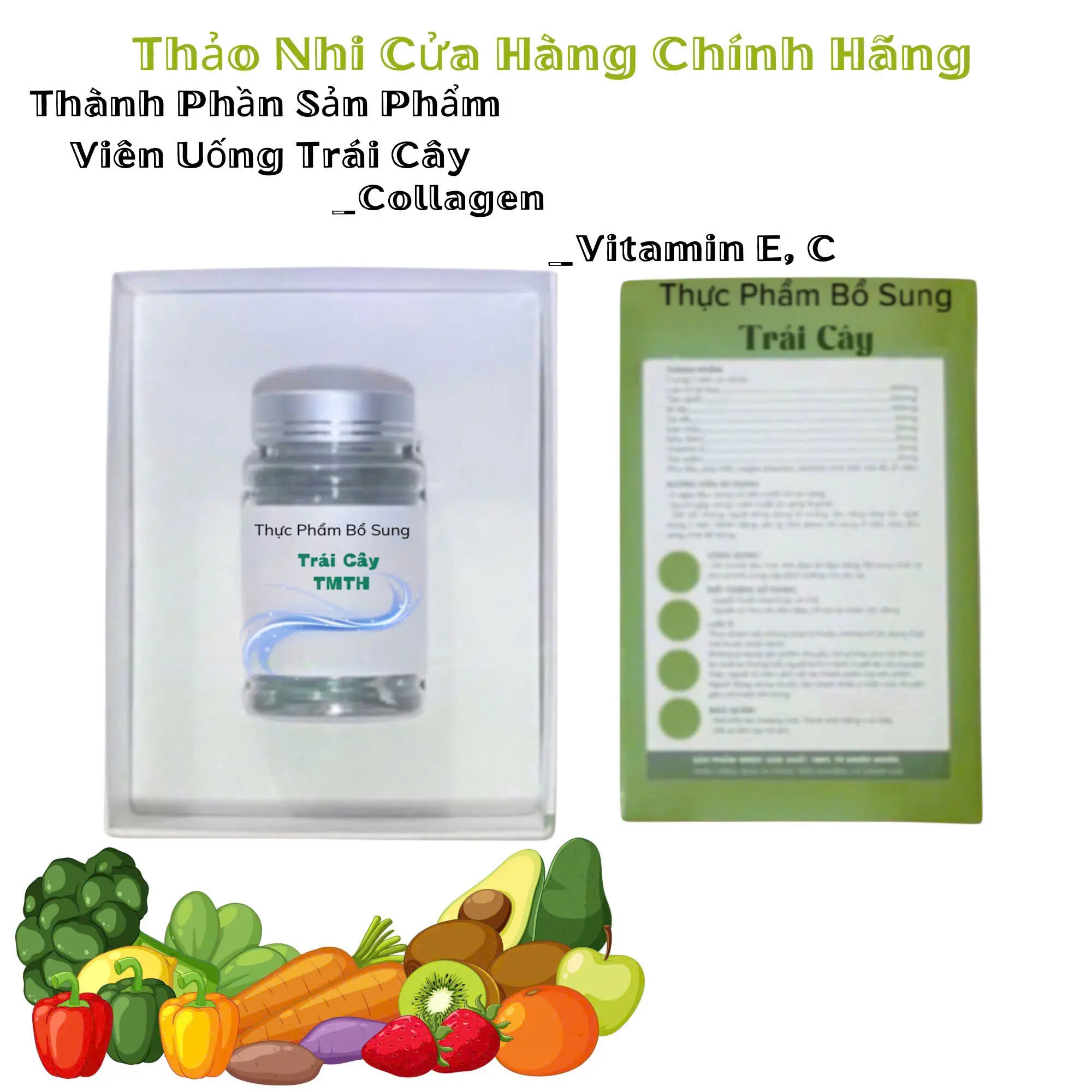 [Combo Mua 1 Tặng Vẫn Mẫu Cũ ] Viên Uống Trái Cây TMTH _Bổ Sung VlTAMlN Từ Trái Cây   _ Thực Phẩm Bổ Sung Sức Khỏe