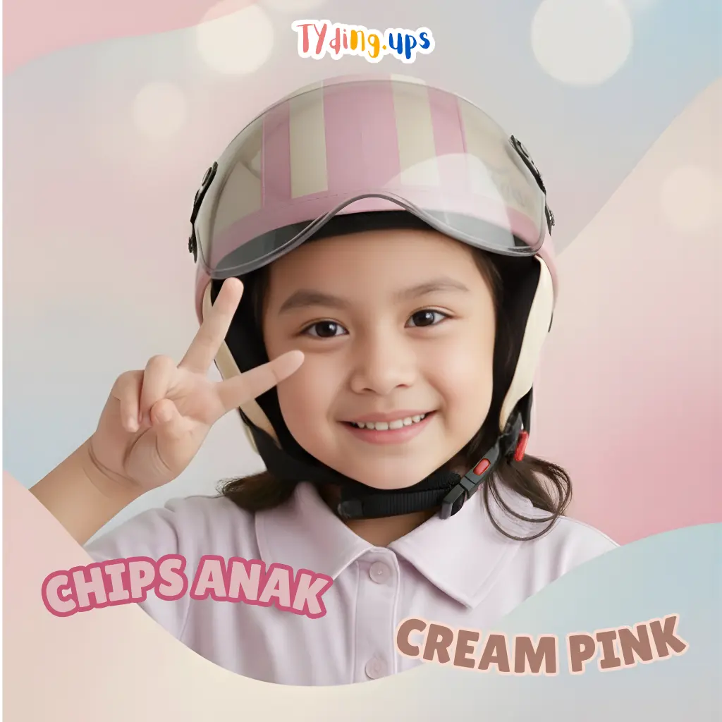HELM ANAK CHIPS POLOS SNI Ukuran Lingkar Kepala 47cm 1-4 TAHUN WARNA- WARNA PASTEL NYAMAN UNTUK ANAK