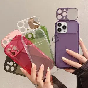 Premium Oval Flip Mirror Case Shockrpoof Bumper Silicone Full Cover Case Hp Compatible for iPhone 7 8 7+ 8+ X XS XR 11 12 13 14 15 16 17 17AIR  Plus Pro Max Casing Kaca Pelindung Handphone