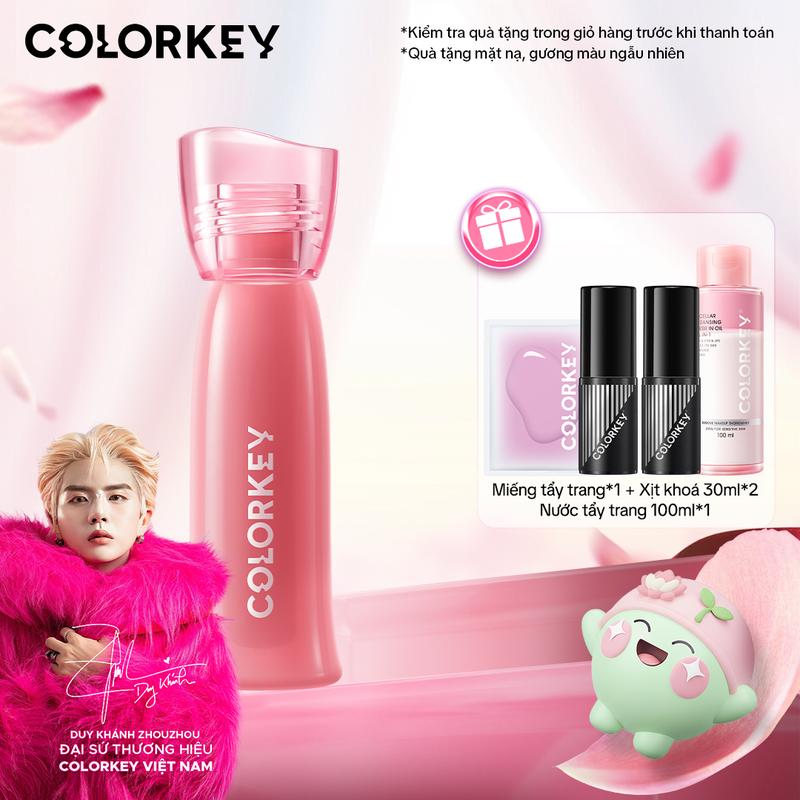   EX-TUN PHẠM  Son COLORKEY Soft Matte Water Tint Phiên Bản Nâng Cấp Bền Màu Chất Son Ẩm Mịn Như Sương 2.5g 