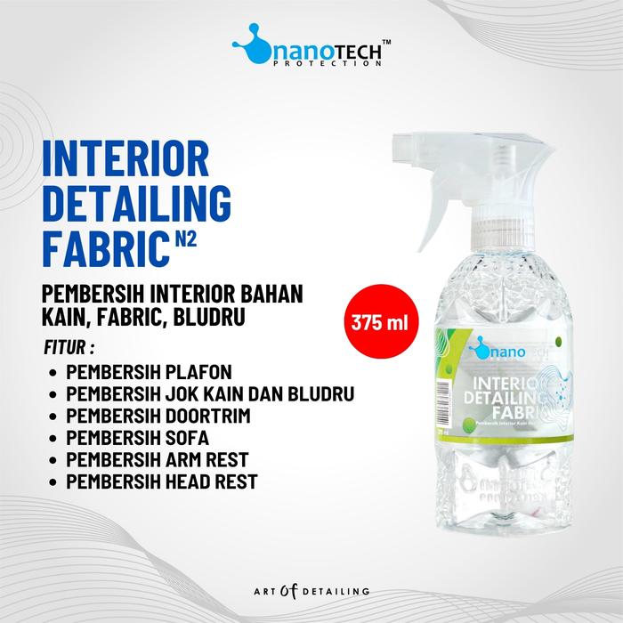 Gambar Pembersih Plafon Mobil Jok Bahan Kain Bludru Interior Detailing FABRIC dari nanoTECH PROTECTION Kab. Sukoharjo Tokopedia
