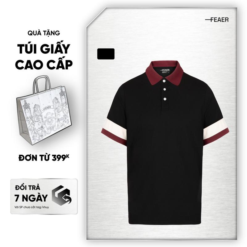Áo polo nam Rouje cổ bẻ, vải Cotton Micro mịn mát, thấm hút tốt, tay ngắn phối sọc trắng năng động, cá tính, trẻ trung - FEAER