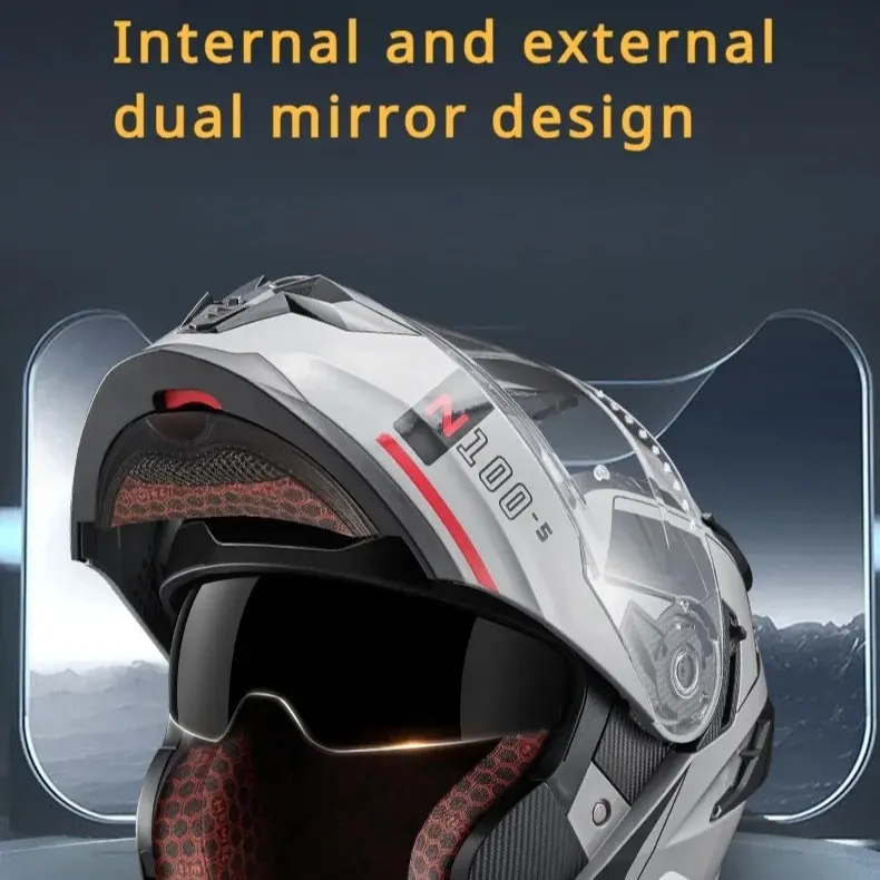 helm sepeda motor Perlindungan berkendara Helm pengaman Helm yang ramping Anti jatuh, anti terjepit 3