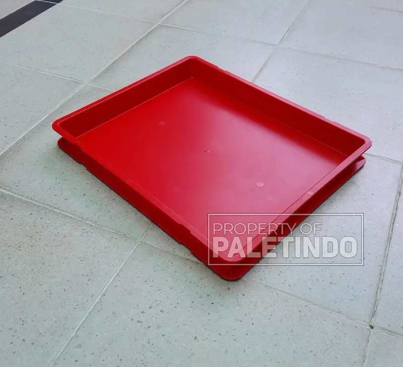 Keranjang Rot/ Bakery 53 x 43 x 5.5 Cm - Food Grade, Plastik Solid, Coklat & Merah 0