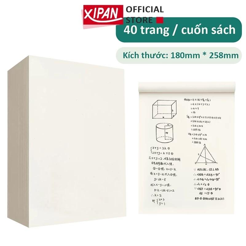 400 tờ Giấy nháp bản thảo size B5 Giấy Ghi Chú 40 trang không bìa dành cho học sinh chuyên dùng thi giấy tính toán