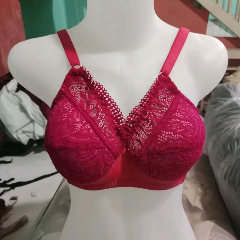 Grosir BH Bandung 2pcs&4pcs - Bra Wanita Berkualitas Busa Tipis Tanpa Kawat Pink Renda 5