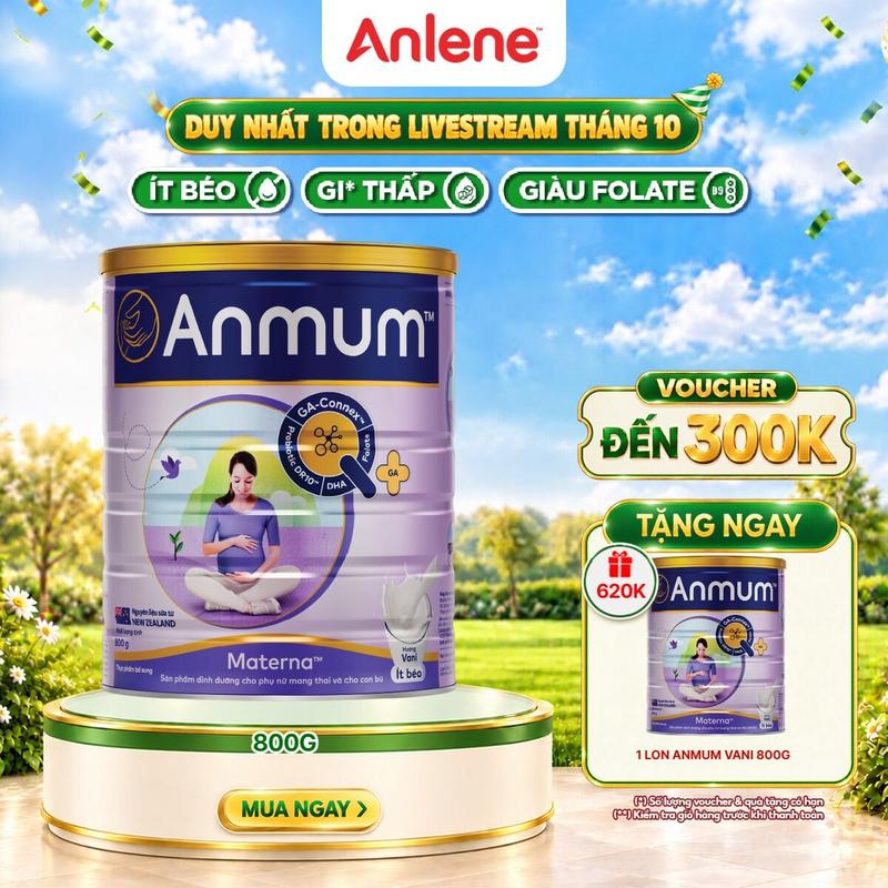 Sữa Bột Dành Cho Mẹ Bầu Anmum Materna Hương Vani 800G