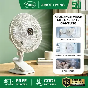 Arioz Kipas Angin 3in1 Multifungsi / Mini Desk Fan / Kipas Angin Meja Jepit