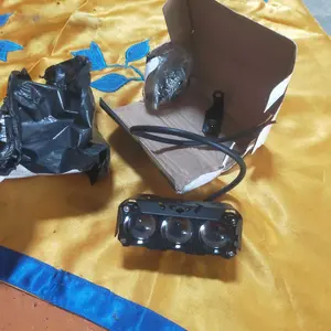 【Gajian Sale Ramadan】LAMPU TEMBAK LASER FOGLAMP SQL 3 MATA 4 MATA SUPER BRIGHT HI LO 80 WATT LAMPU TEMBAK MOTOR MOBIL- kuning putih UNIVERSAL