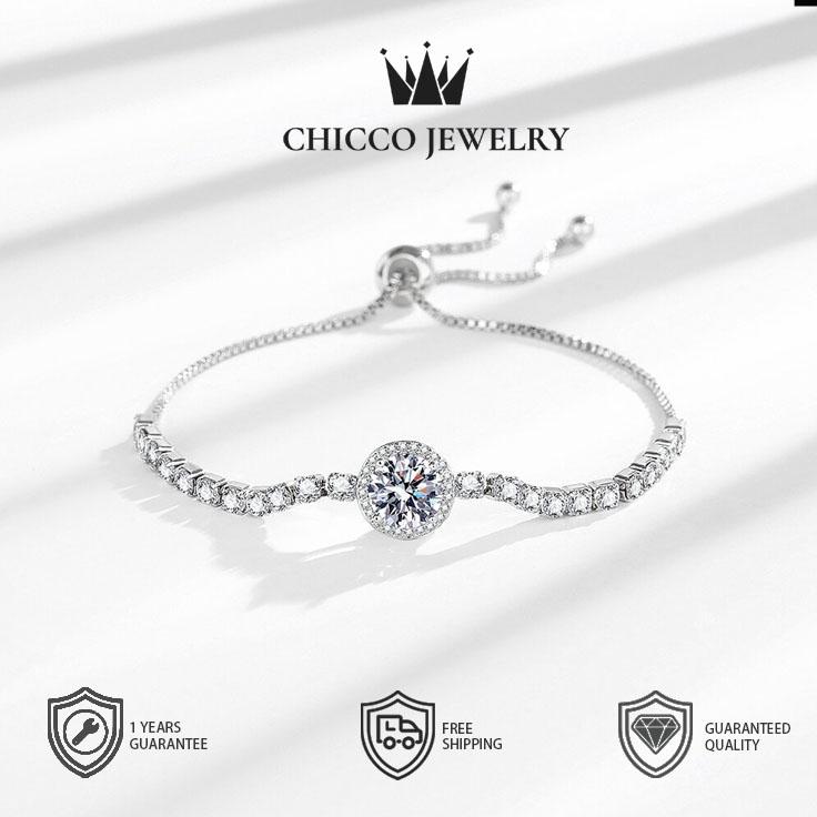 Jewelery Paket Kalung Tangan Couple Elegan Cantik Kombo Carat  Adjustable Berkualitas Tinggi Dengan Desain Yang Elegan wanita Couple wedding Pasangan Cowo Pria Anti Karat Luntur Berubah Garansi 1Tahun  Cincin Anting COD 03 4