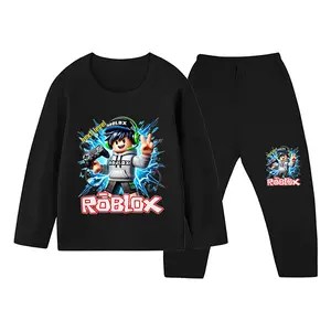 Setelan Piyama Baju Tidur Gambar Roblox Anak Laki-laki Setelan Kaos & Celana Panjang Ukuran XS-XXL ID-1943 Nyaman Dengan Mesin DTF Berkualitas