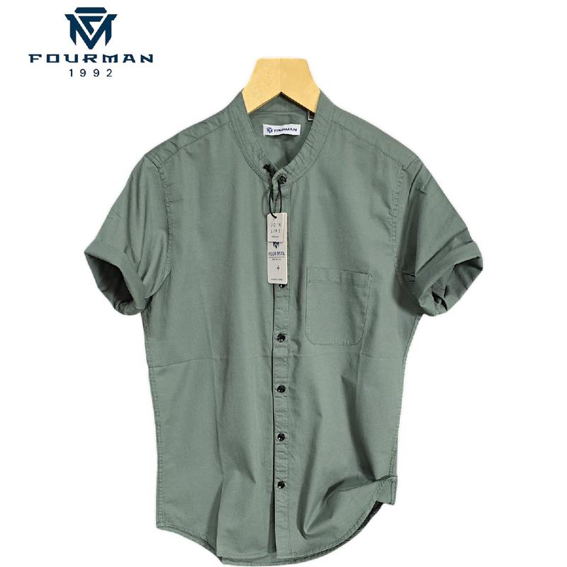FOURMAN | Kemje Pendek Sanghai | Kemeja Pendek Cowok | Kemeja Casual 2