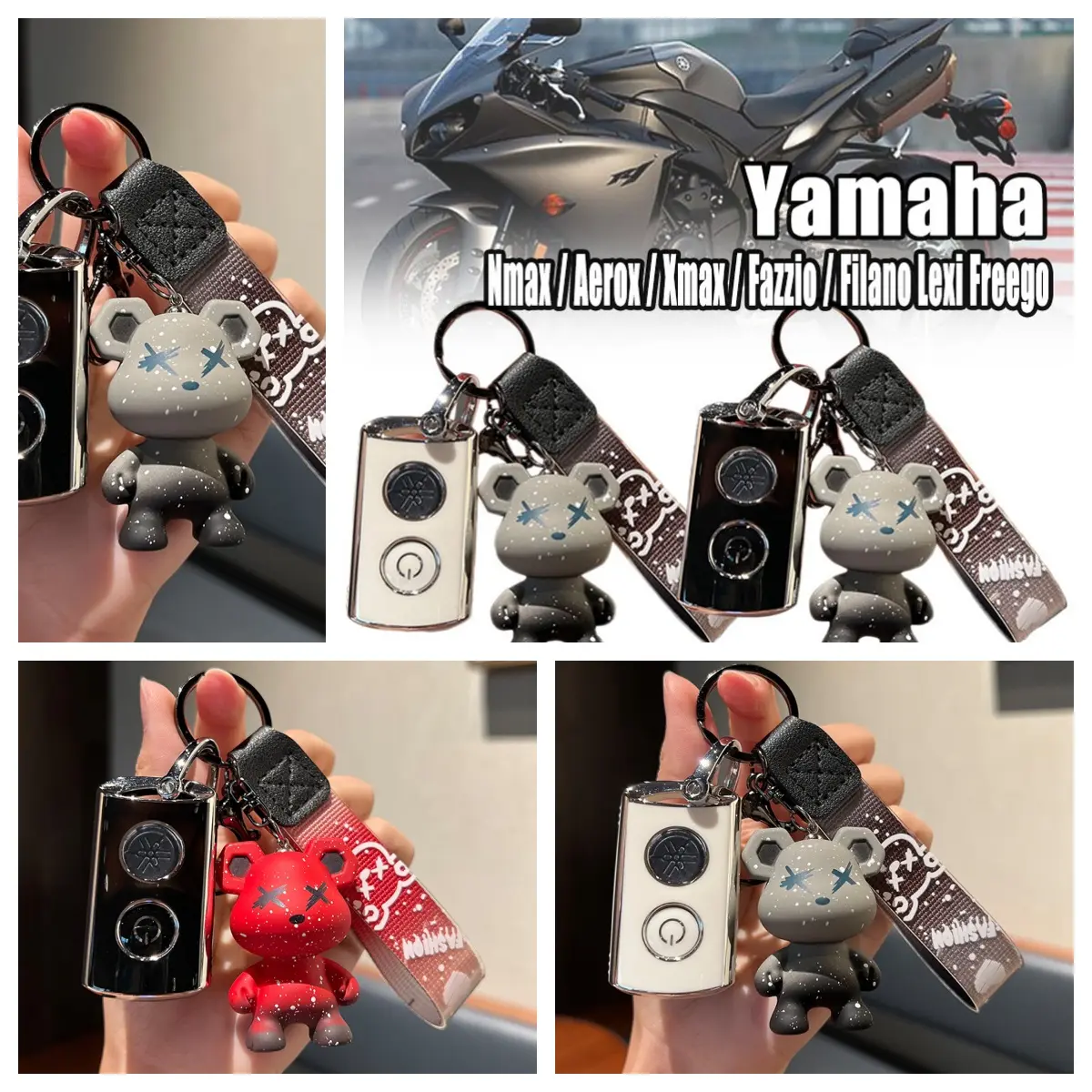 1SET Cover Case kunci Motor Yamaha Nmax/Xmax Tpu Sarung Cover Kunci Remote Keyless Key Protector Untuk Yamaha