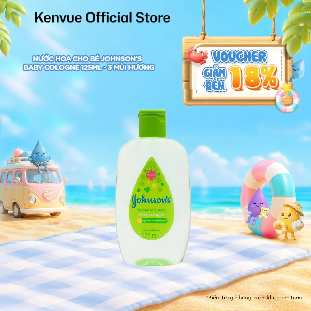 Nước hoa cho bé Johnson's Baby Cologne 125ml | 3 mùi hương