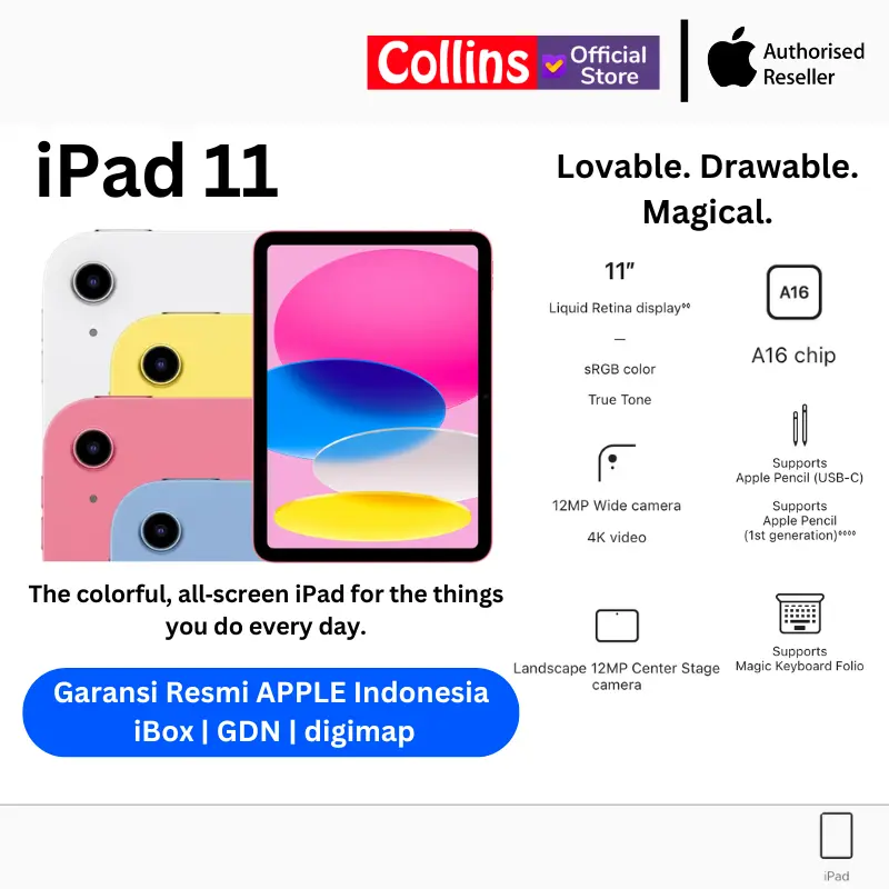 APPLE iPad 11 2025 A16 128GB 256GB WIFI 11 inch Retina Display