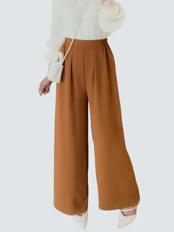 CELANA KULOT CRINKLE AIRFLOW REMPEL HIGHWAIST PREMIUM WANITA Panjang Melar Nyaman Fit Kain