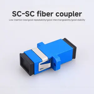 Adapter SC UPC Fiber Optical Sensors ADAPTOR OPTIK OPTIC FIBER BIRU SC-UPC FO ADAPTER Kabel LAN LAN Cable WIFI CCTV