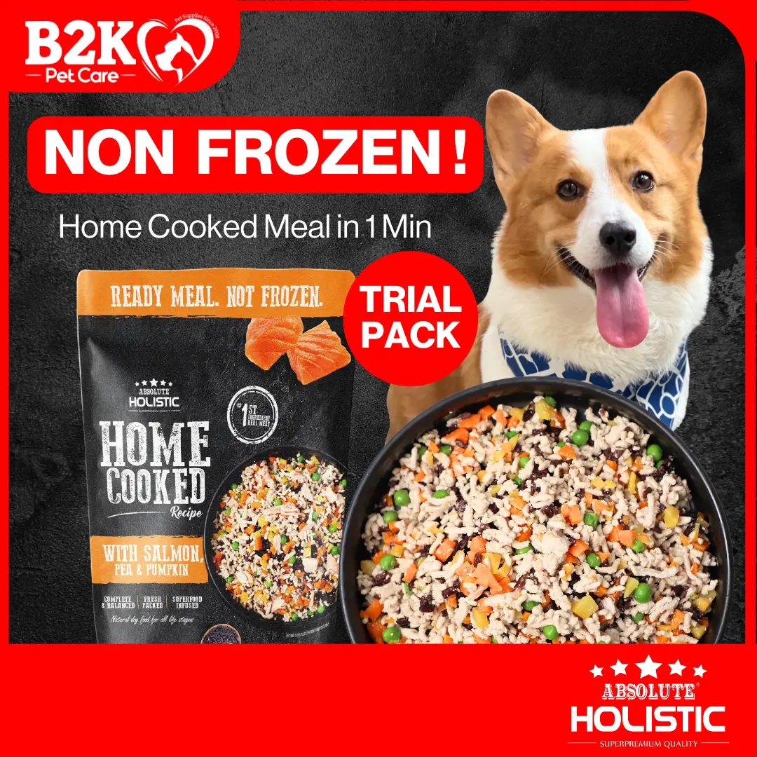 (Trial Pack) Absolute Holistic Home Cooked Style Recipe Gently Cooked Dog Food (125g x 3)