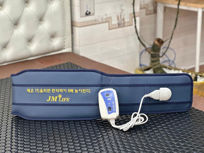 Đai Quấn Bụng Đá Nóng JM LIFE CN Hàn Quốc Massage Nhiệt Hồng Ngoại + Đá Arget