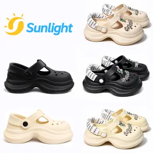 Sunlight - Sandal Clog Wanita EVA Tebal 5.5cm Model Terbaru 2026 ｜ Hiasan Rantai Elegan ｜ Sandal & Slipper Wanita 532M-A