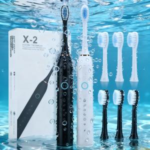 電動歯ブラシ 交換用ブラシヘッド付き 6モード 防水 Type-C充電式 口腔ケア 歯の清掃用品