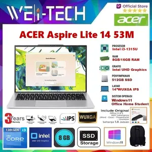 ACER Aspire Lite AL14-53M i3-1315U 8GB 512GB SSD 14"WUXGA IPS Win11 OHS