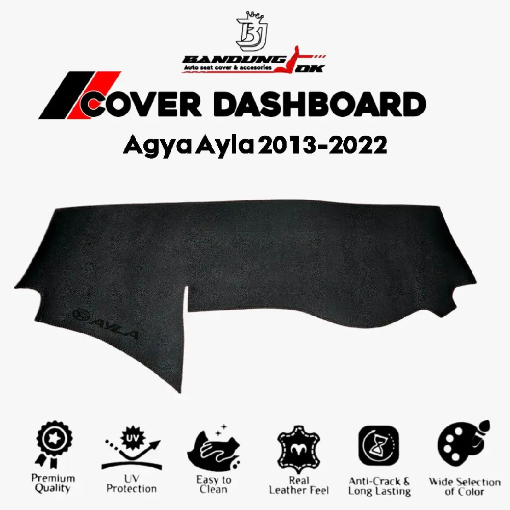 Cover alas dashboard  Dashboard Mobil Agya Ayla 2013-2022 Kulit Sintetis Premium dengan Logo Grafir Laser - Car