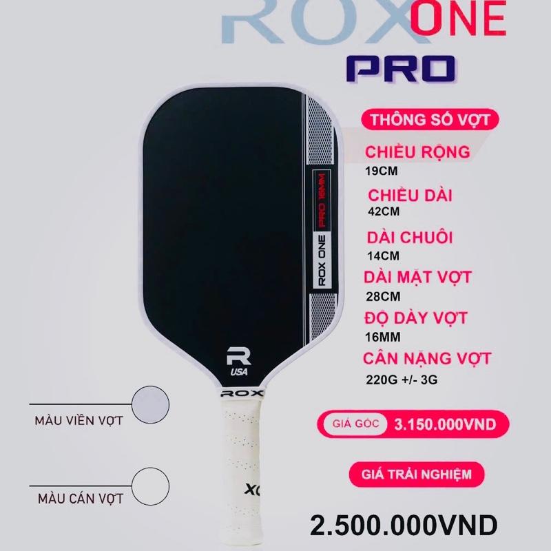 vợt pickleball Roxone Pro 16mm carbon cao cấp lõi gen 5 cải tiến chính hãng mua kèm túi,cuốn cán,bóng tập và dán viền bảo hành 3 tháng