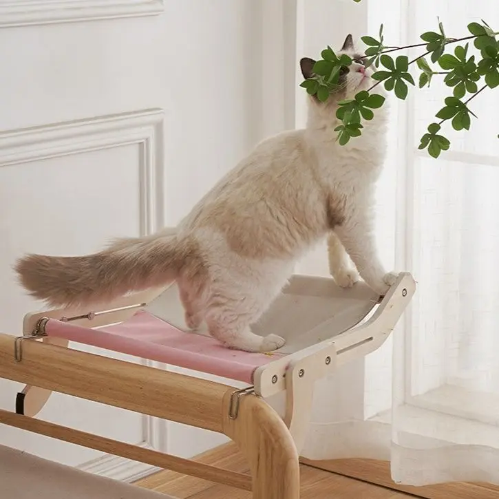 Tempat tidur kucing gantung,tempat tidur gantung,anjing kucing,tempat tidur kucing kayu solid 0