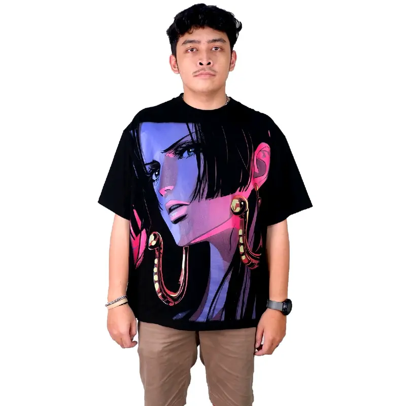 KAOS ONE PIECE ACE BOA HANCOCK OVERSIZE ANIME MANGA KARTUN cotton combed luffy Cowok 4