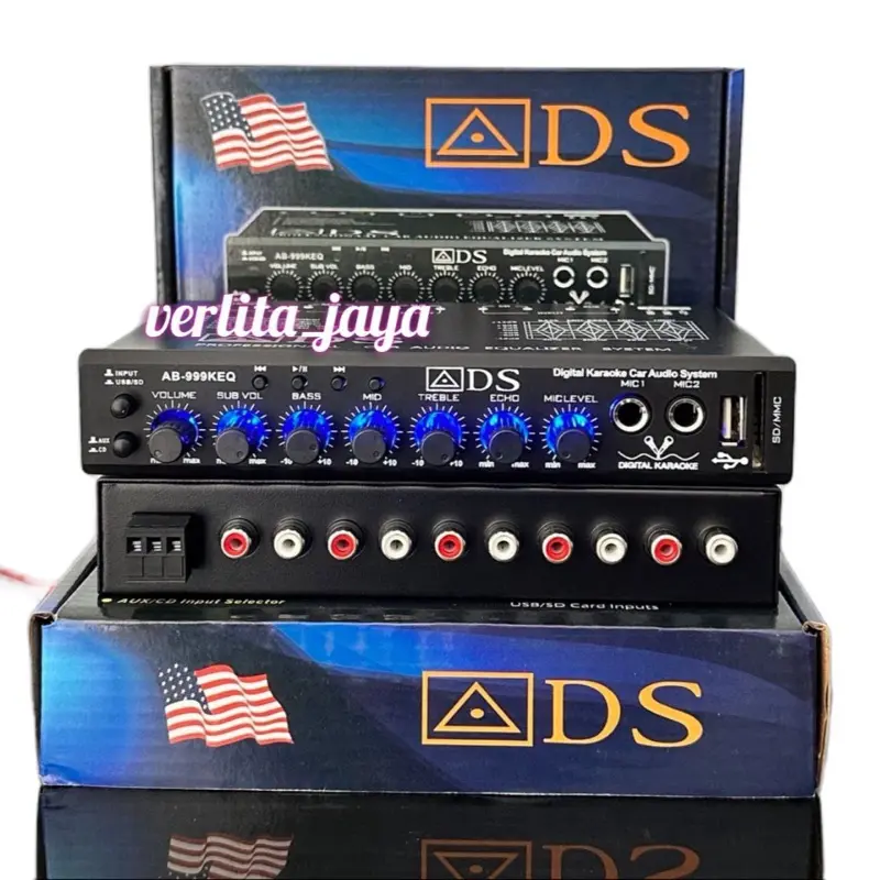 Parametrik preamp ADS AB-999KEQ equalizer Bluetooth Usb mmc dan karaoke sound digital 0
