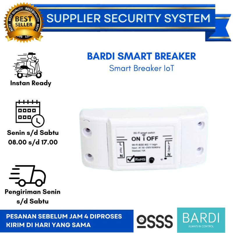 BARDI Smart BREAKER ON OFF Switch WiFi Wireless IoT - Shop | Tokopedia