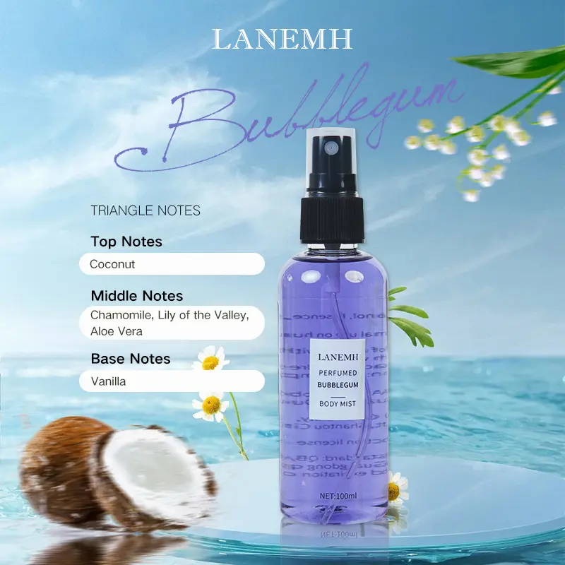 LANEMH Perfumed Body Mist Women Men (Bubblegum /Candy /Coconut