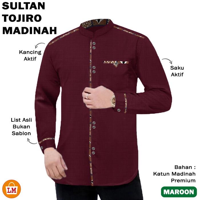 LM 31662 Baju Koko Pria Muslim SULTAN TOJIRO MADINAH Katun Premium Big Size Oversize Terbaru M-3XL 1