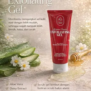 Wadon Beauty Exfoliating Gel - Gel Pembersih Wajah dengan Ekstrak Aloe Vera & Daisy Extract untuk Kulit Lebih Halus dan Cerah