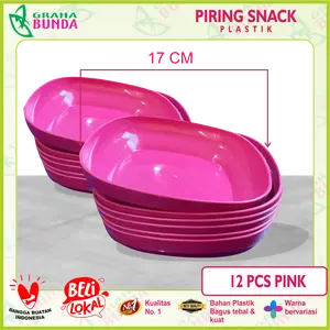 PAKET 3 PCS / 6 PCS / 12 PCS Piring Snack / Piring Snack Plastik / Piring Plastik Snack 4 Pilihan Warna