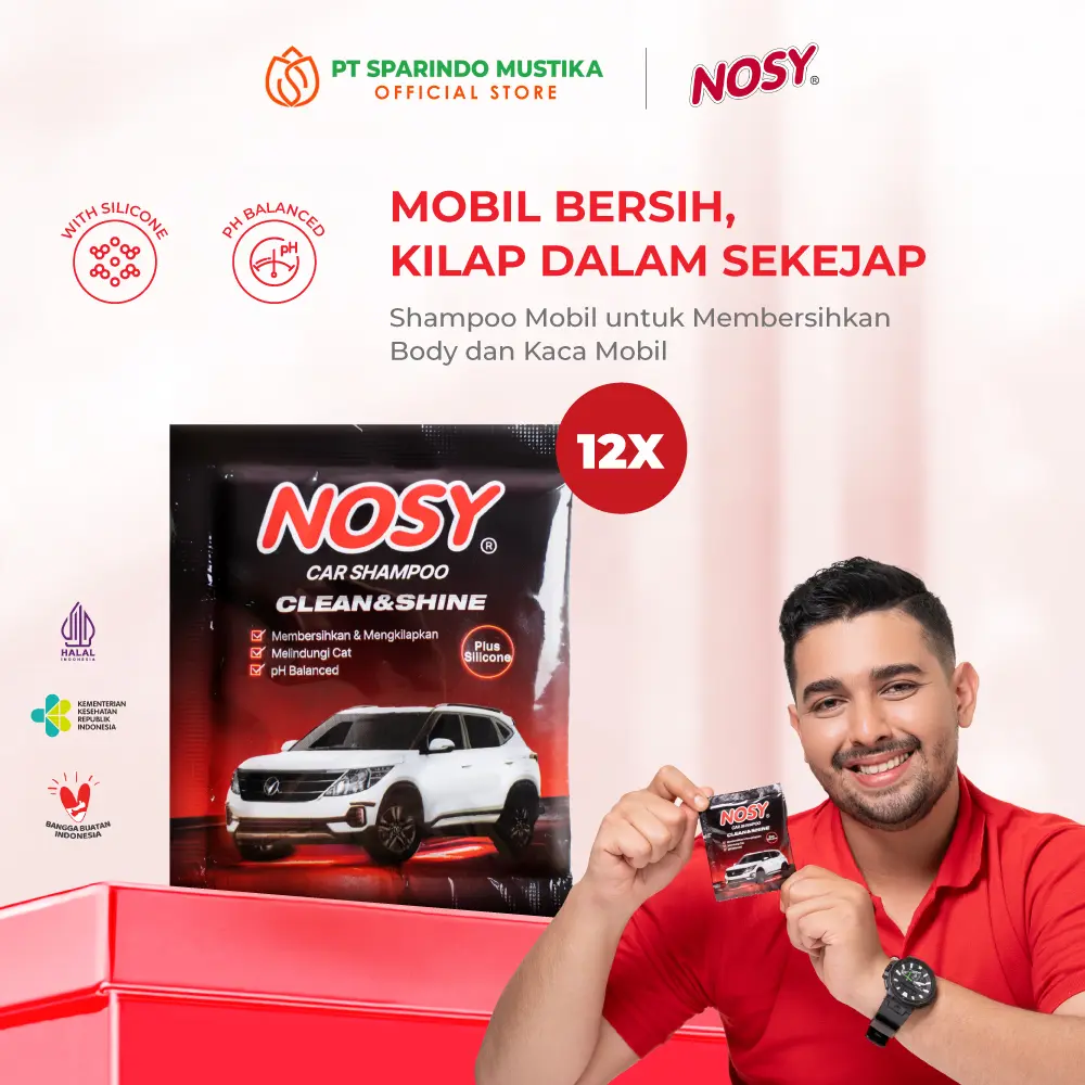 NOSY Shampoo Mobil Sachet 25ml [12 Pcs]