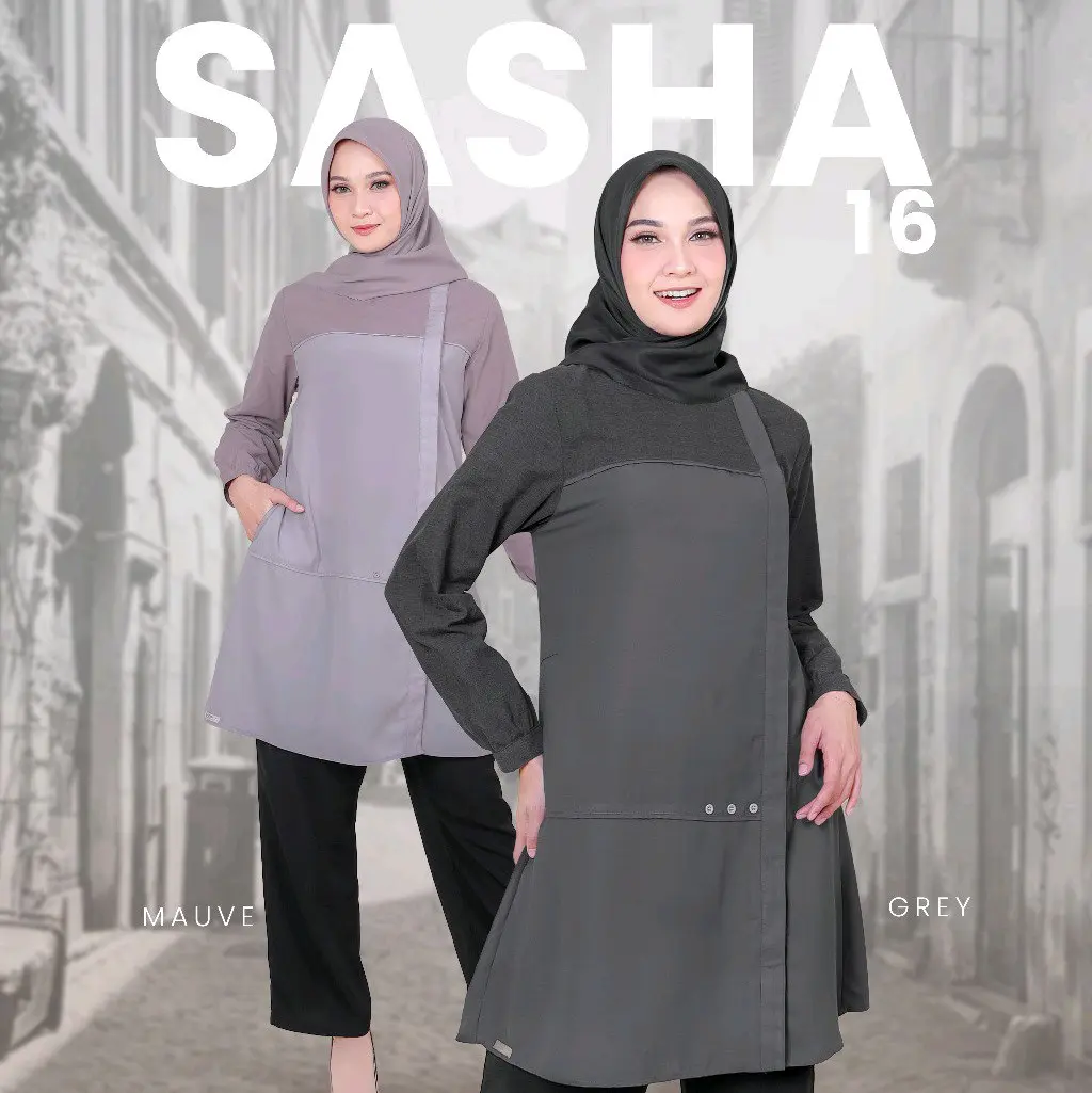 SASHA 16 ATASAN SEPLY | ATASAN TUNIK MURAH | TUNIK KATUN MURAH | ATASAN BRANDED