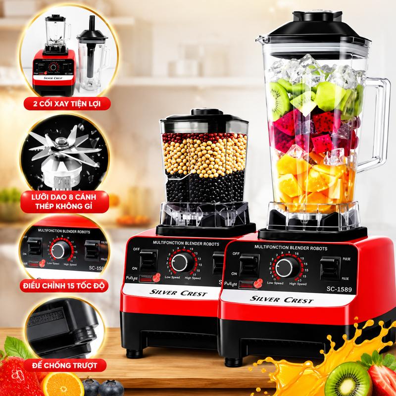 Máy say sinh tố SILVER CREST 2 cối đa năng