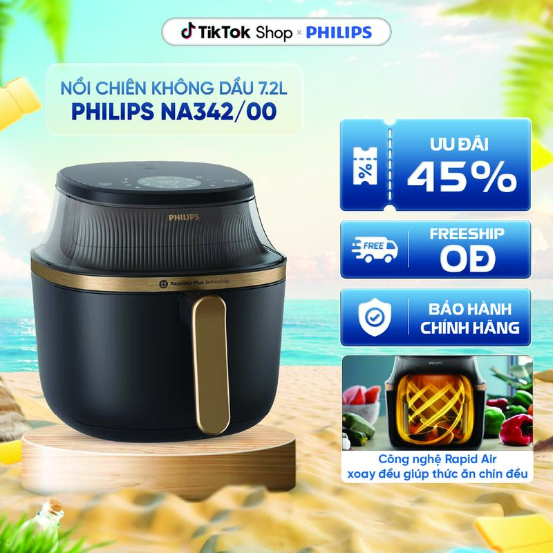 Nồi chiên không dầu Philips NA342/00 7.2 lít - Điều khiển cảm ứng - Menu đa dạng
